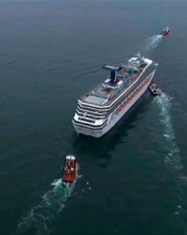Tourist endure slow tug aboard busted cruise ship