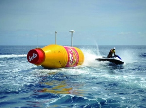 Giant plastic bottle lost somewhere in Caribbean