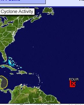 Fourth tropical depression forms in the Atlantic