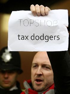 Tax avoidance protest closes UK shop