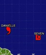 Danielle regains hurricane strength & new TD forms