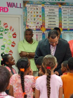 Minister goes ‘back to school’