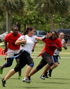 Women get a handle on flag football 7s