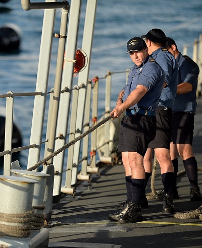 British warship departs after disaster relief review