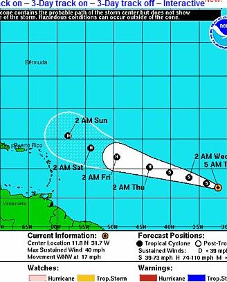 TD12 becomes Katia and heads west-northwest