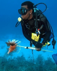 Plastic bag cash donated to lionfish cull