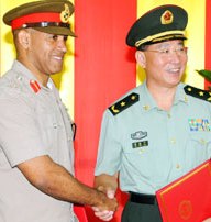 China offers military aid to Jamaica’s defence force