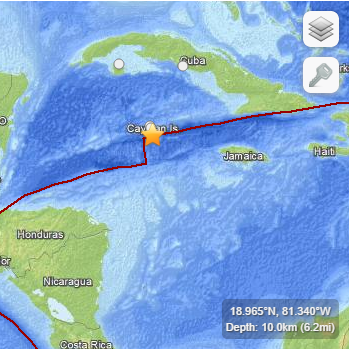 Cayman shaken by minor short earthquake